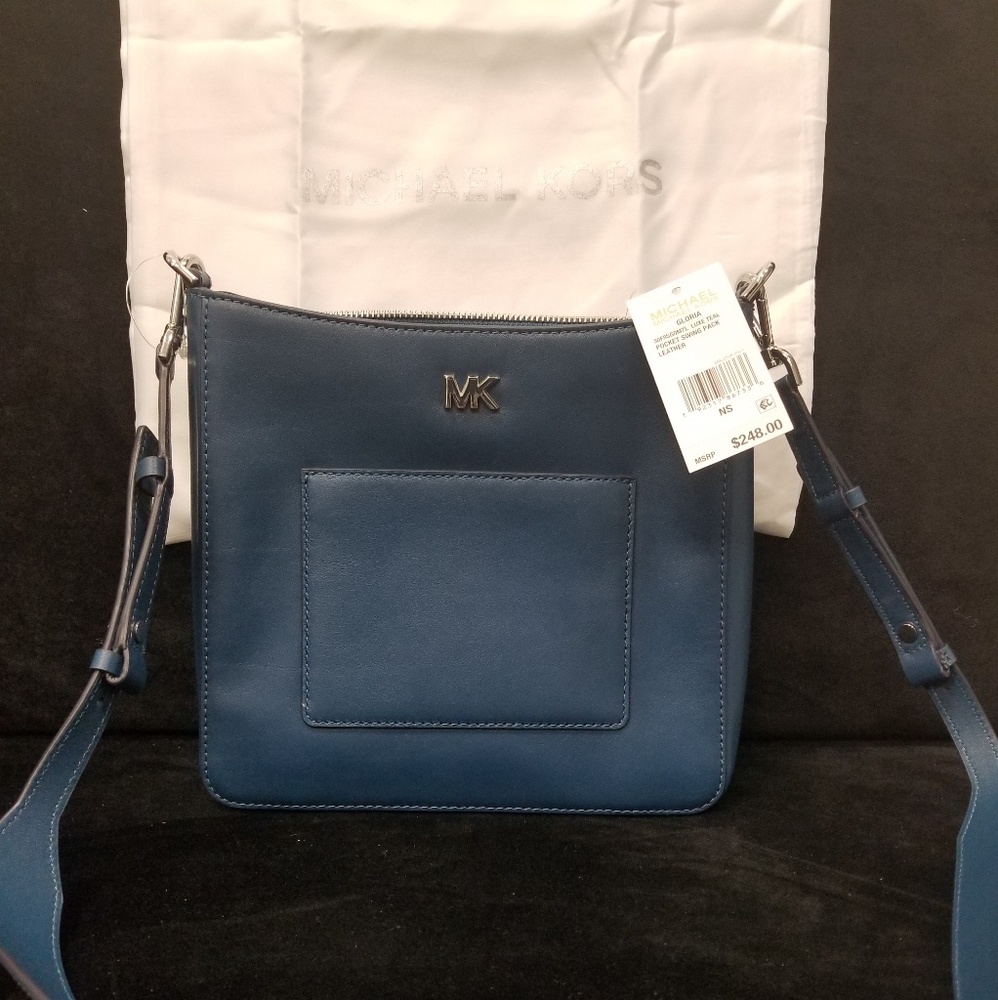 Michael Kors Luxe Teal crossbody